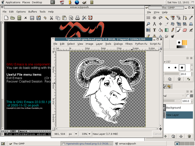 File:GNU screenshot.png