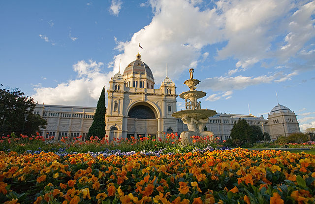 File:Royal exhibition building tulips.jpg