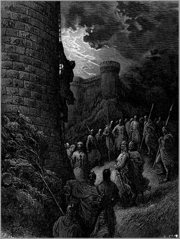 File:Gustave dore crusades bohemond alone mounts the rampart of antioch.jpg