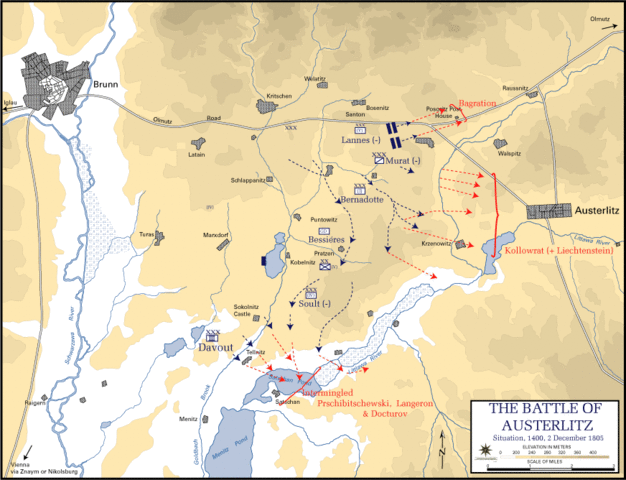 File:Battle of Austerlitz - Situation at 1400, 2 December 1805.gif