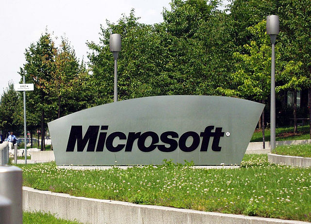 File:Microsoft Sign on German campus.jpg