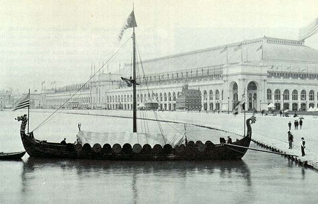 File:Viking, replica of the Gokstad Viking ship, at the Chicago World Fair 1893.jpg