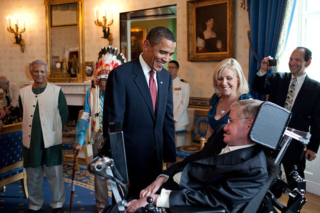 File:Barack Obama speaks to Stephen Hawking.jpg