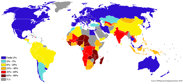 File:Percentage population living on less than 1 dollar day 2007-2008.png