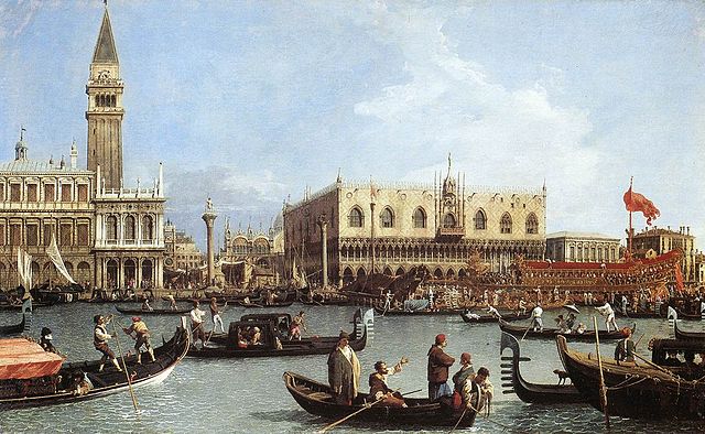 File:Canaletto Return of the Bucentoro to the Molo on Ascension Day, 1732. Royal Collection. Windsor..jpg