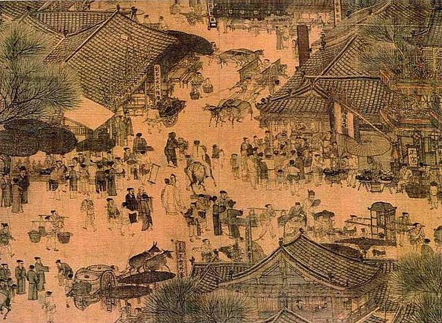 File:Along the River During the Qingming Festival (detail of original).jpg